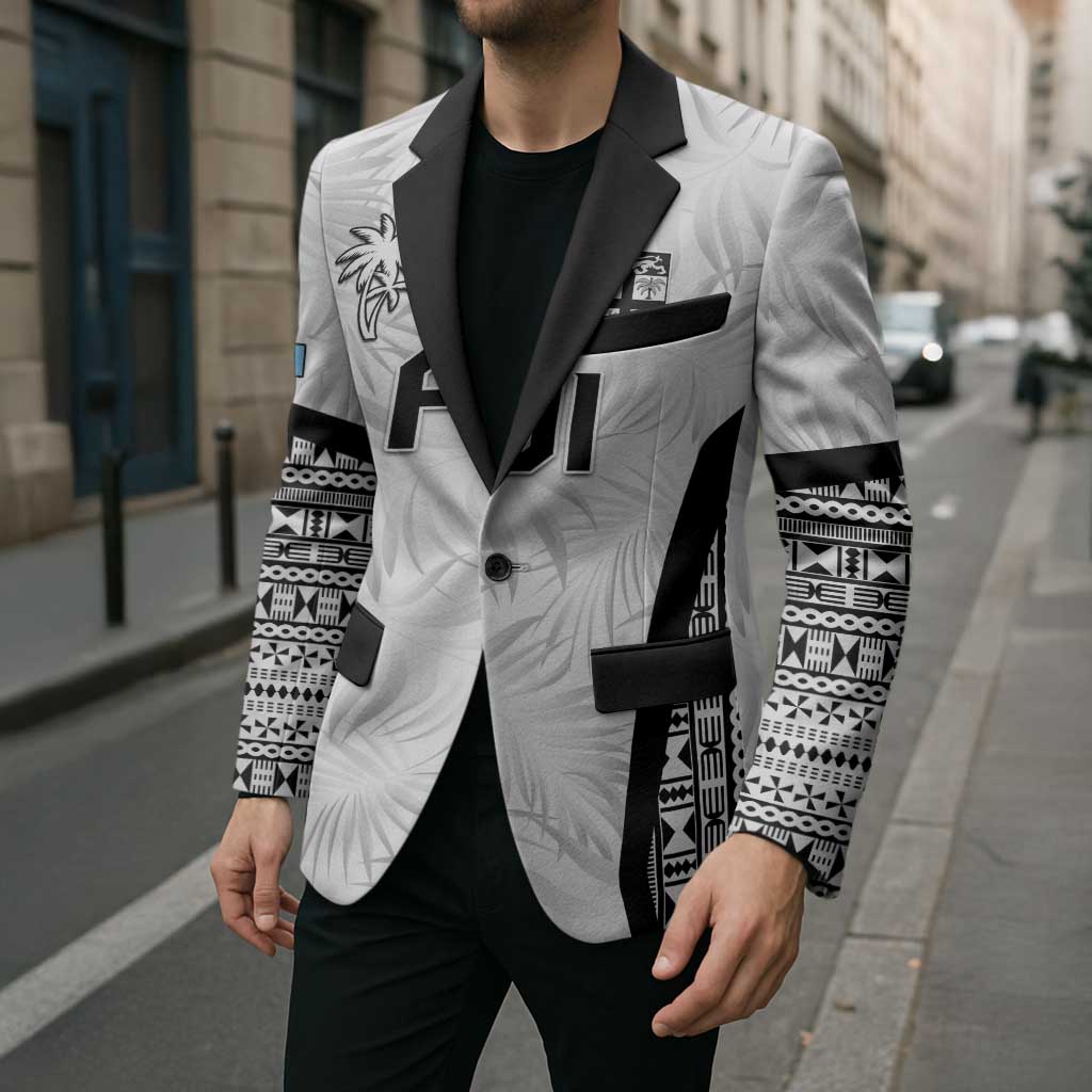 Custom Fiji 2026 Rugby Blazer Fijian Tapa Pattern
