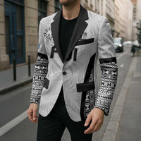 Custom Fiji 2026 Rugby Blazer Fijian Tapa Pattern
