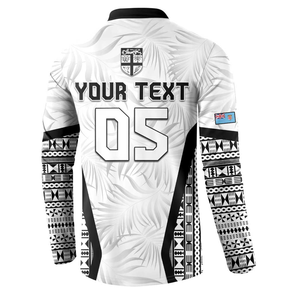 Custom Fiji 2026 Rugby Button Sweatshirt Fijian Tapa Pattern