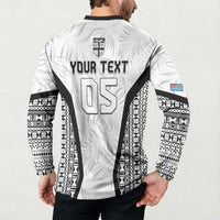 Custom Fiji 2026 Rugby Button Sweatshirt Fijian Tapa Pattern