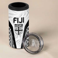 Custom Fiji 2026 Rugby 4 in 1 Can Cooler Tumbler Fijian Tapa Pattern
