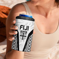 Custom Fiji 2026 Rugby 4 in 1 Can Cooler Tumbler Fijian Tapa Pattern