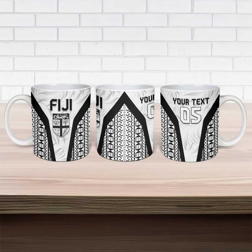Custom Fiji 2026 Rugby Ceramic Mug Fijian Tapa Pattern LT05 - Polynesian Pride