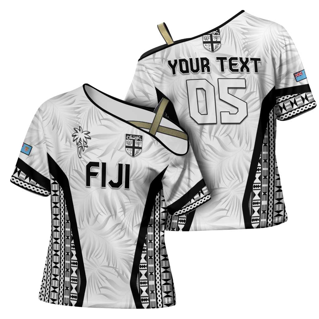 Custom Fiji 2026 Rugby Cross Shoulder Shirt Fijian Tapa Pattern LT05 - Polynesian Pride