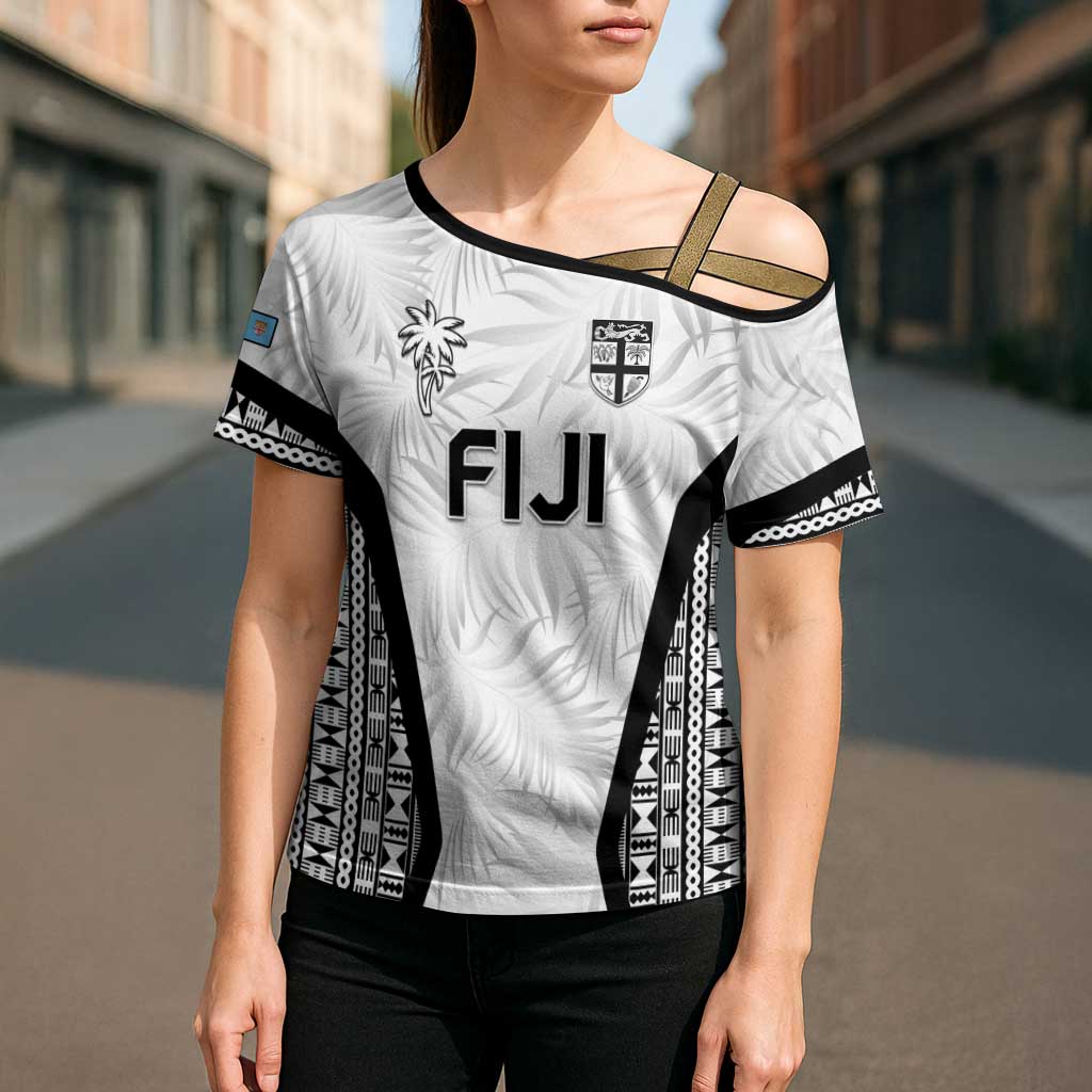 Custom Fiji 2026 Rugby Cross Shoulder Shirt Fijian Tapa Pattern LT05 - Polynesian Pride