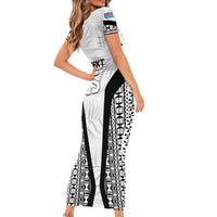 Custom Fiji 2026 Rugby Family Matching Short Sleeve Bodycon Dress and Hawaiian Shirt Fijian Tapa Pattern
