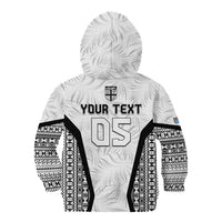 Custom Fiji 2026 Rugby Kid Hoodie Fijian Tapa Pattern LT05 - Polynesian Pride