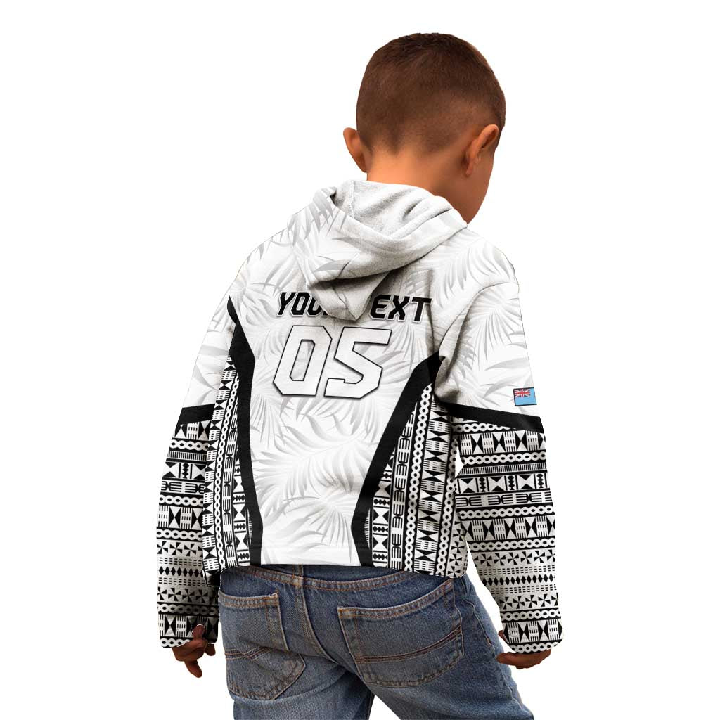 Custom Fiji 2026 Rugby Kid Hoodie Fijian Tapa Pattern LT05 - Polynesian Pride