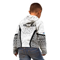 Custom Fiji 2026 Rugby Kid Hoodie Fijian Tapa Pattern LT05 - Polynesian Pride