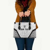 Custom Fiji 2026 Rugby Leather Bag Fijian Tapa Pattern LT05 - Polynesian Pride