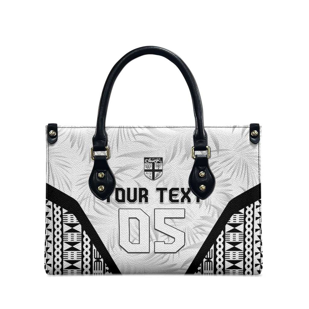 Custom Fiji 2026 Rugby Leather Bag Fijian Tapa Pattern LT05 - Polynesian Pride
