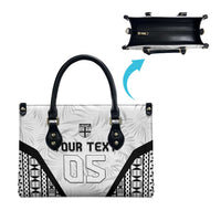 Custom Fiji 2026 Rugby Leather Bag Fijian Tapa Pattern LT05 - Polynesian Pride