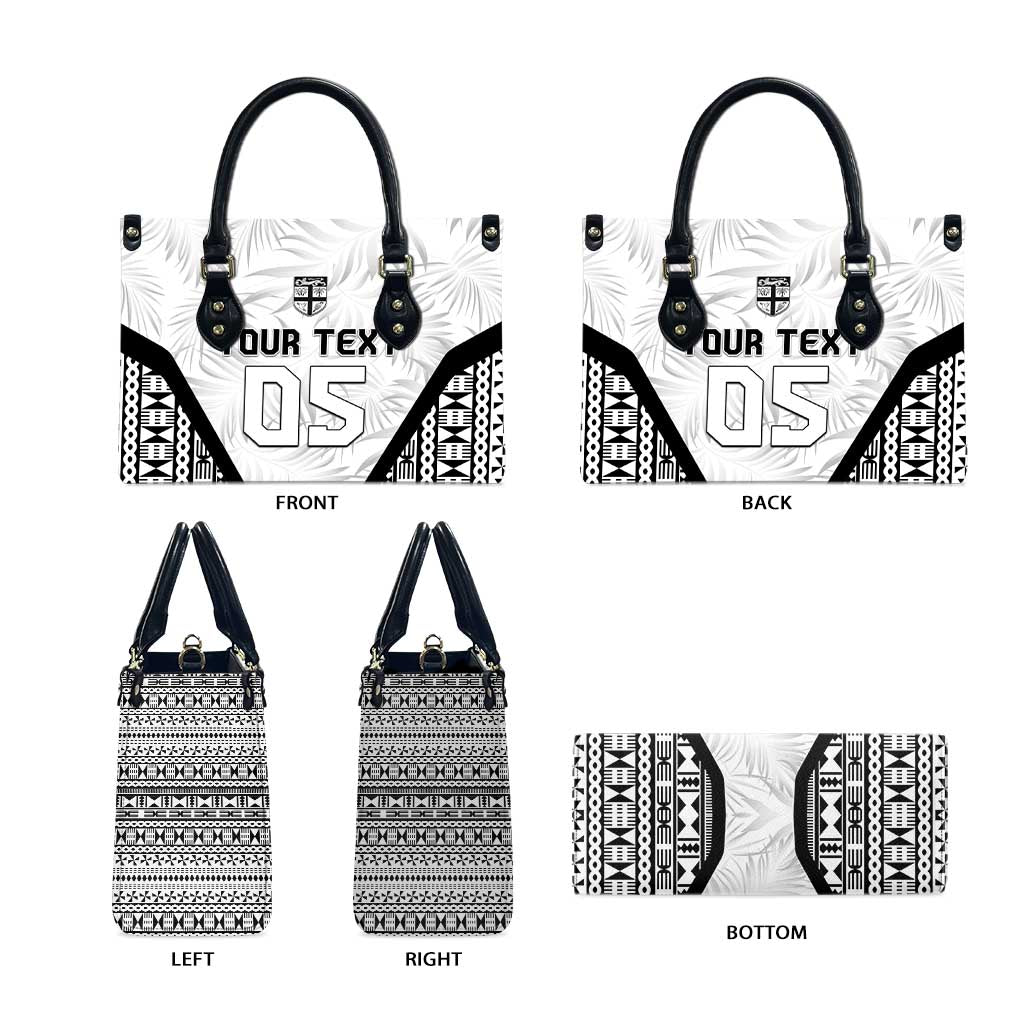 Custom Fiji 2026 Rugby Leather Bag Fijian Tapa Pattern LT05 - Polynesian Pride