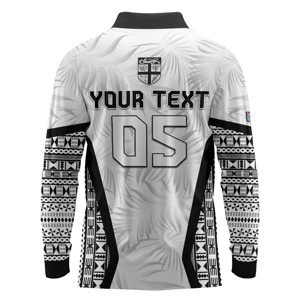 Custom Fiji 2026 Rugby Long Sleeve Polo Shirt Fijian Tapa Pattern LT05 - Polynesian Pride