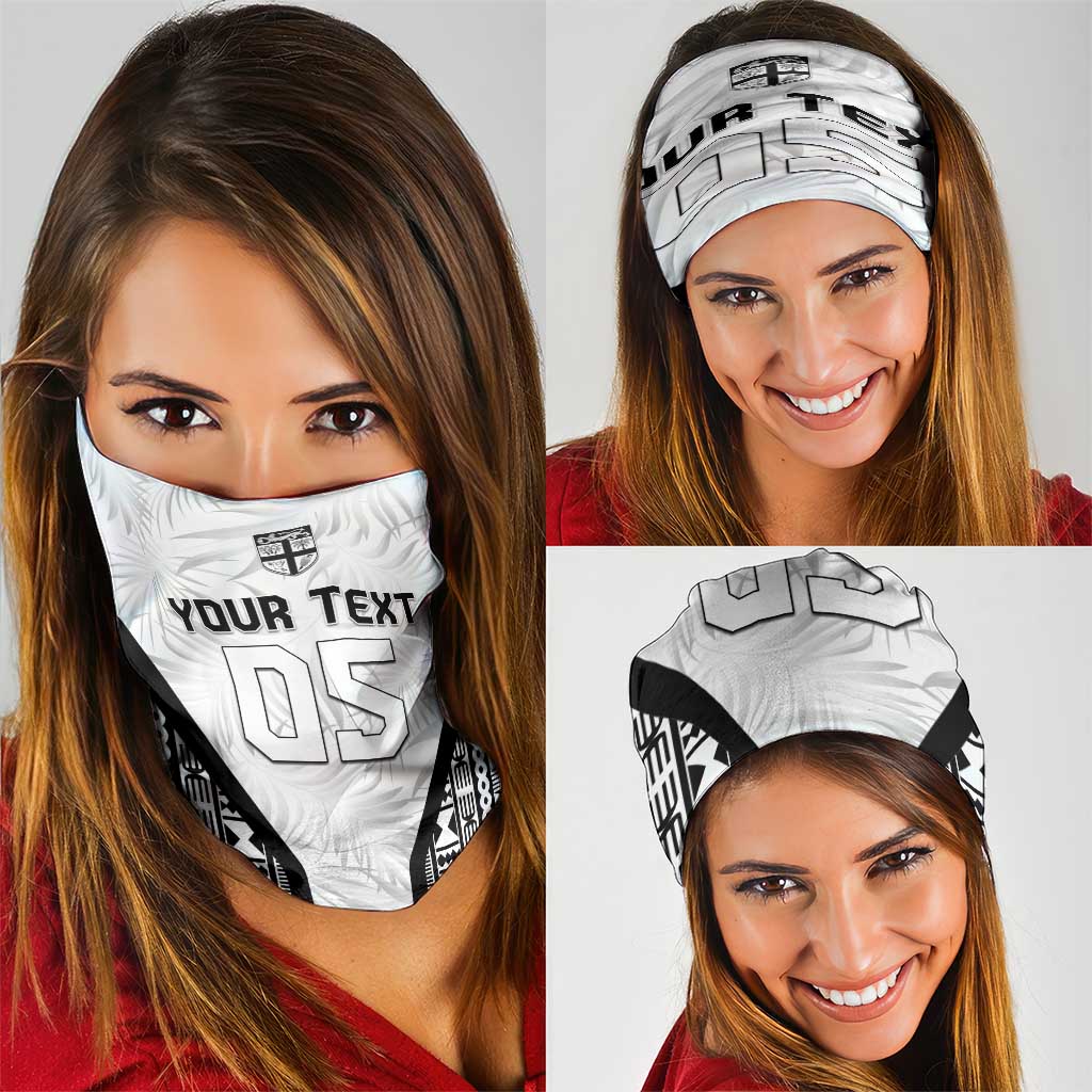 Custom Fiji 2026 Rugby Neck Gaiter Fijian Tapa Pattern LT05 - Polynesian Pride