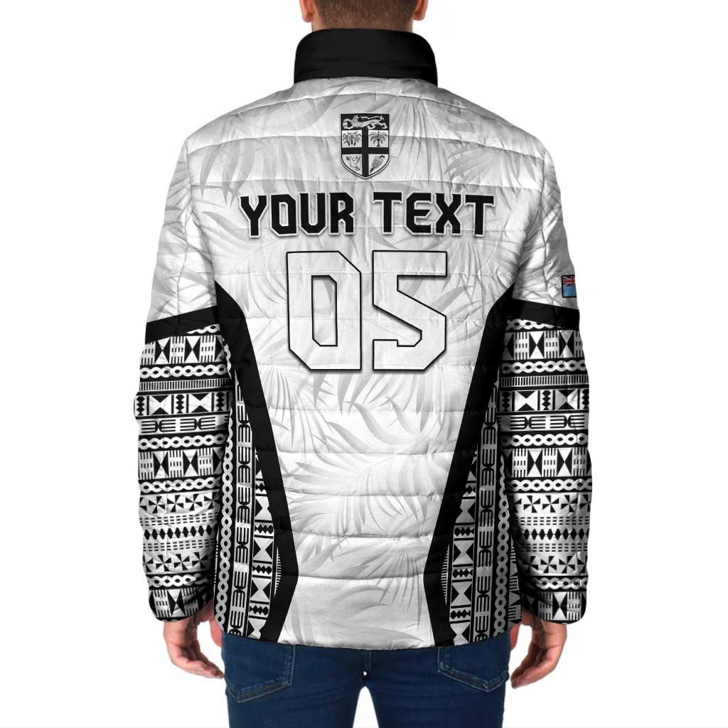 Custom Fiji 2026 Rugby Padded Jacket Fijian Tapa Pattern LT05 - Polynesian Pride