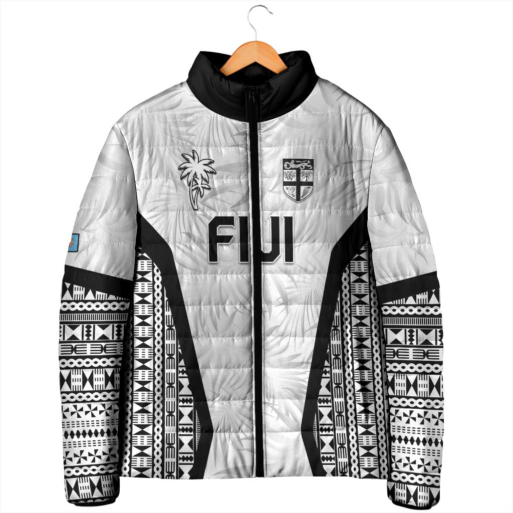 Custom Fiji 2026 Rugby Padded Jacket Fijian Tapa Pattern LT05 - Polynesian Pride