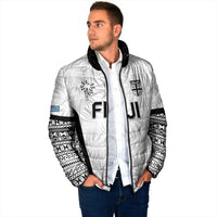 Custom Fiji 2026 Rugby Padded Jacket Fijian Tapa Pattern LT05 - Polynesian Pride