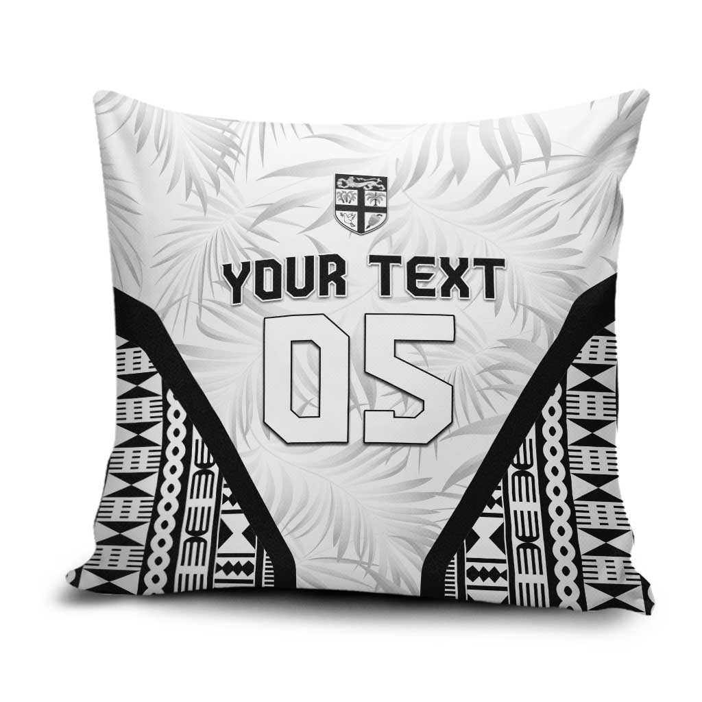 Custom Fiji 2026 Rugby Pillow Cover Fijian Tapa Pattern
