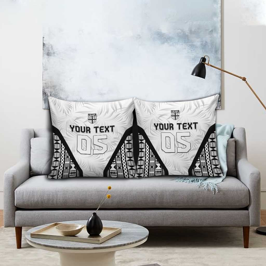 Custom Fiji 2026 Rugby Pillow Cover Fijian Tapa Pattern