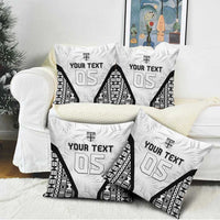 Custom Fiji 2026 Rugby Pillow Cover Fijian Tapa Pattern