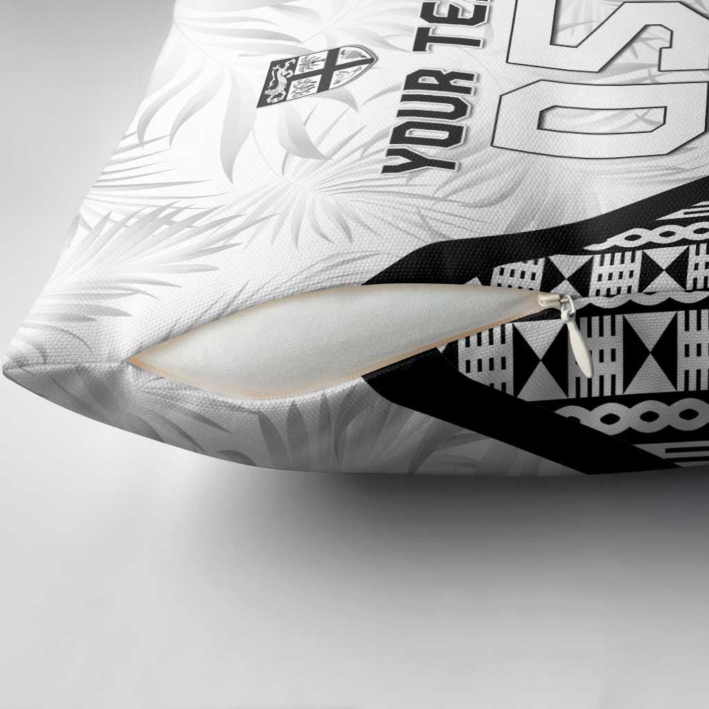 Custom Fiji 2026 Rugby Pillow Cover Fijian Tapa Pattern