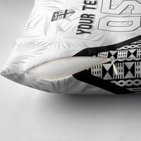 Custom Fiji 2026 Rugby Pillow Cover Fijian Tapa Pattern