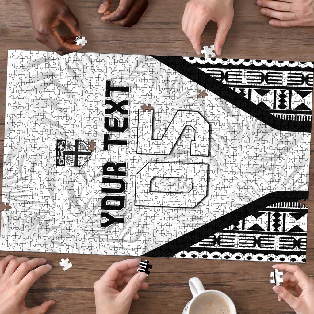Custom Fiji 2026 Rugby Puzzle Fijian Tapa Pattern LT05 - Polynesian Pride