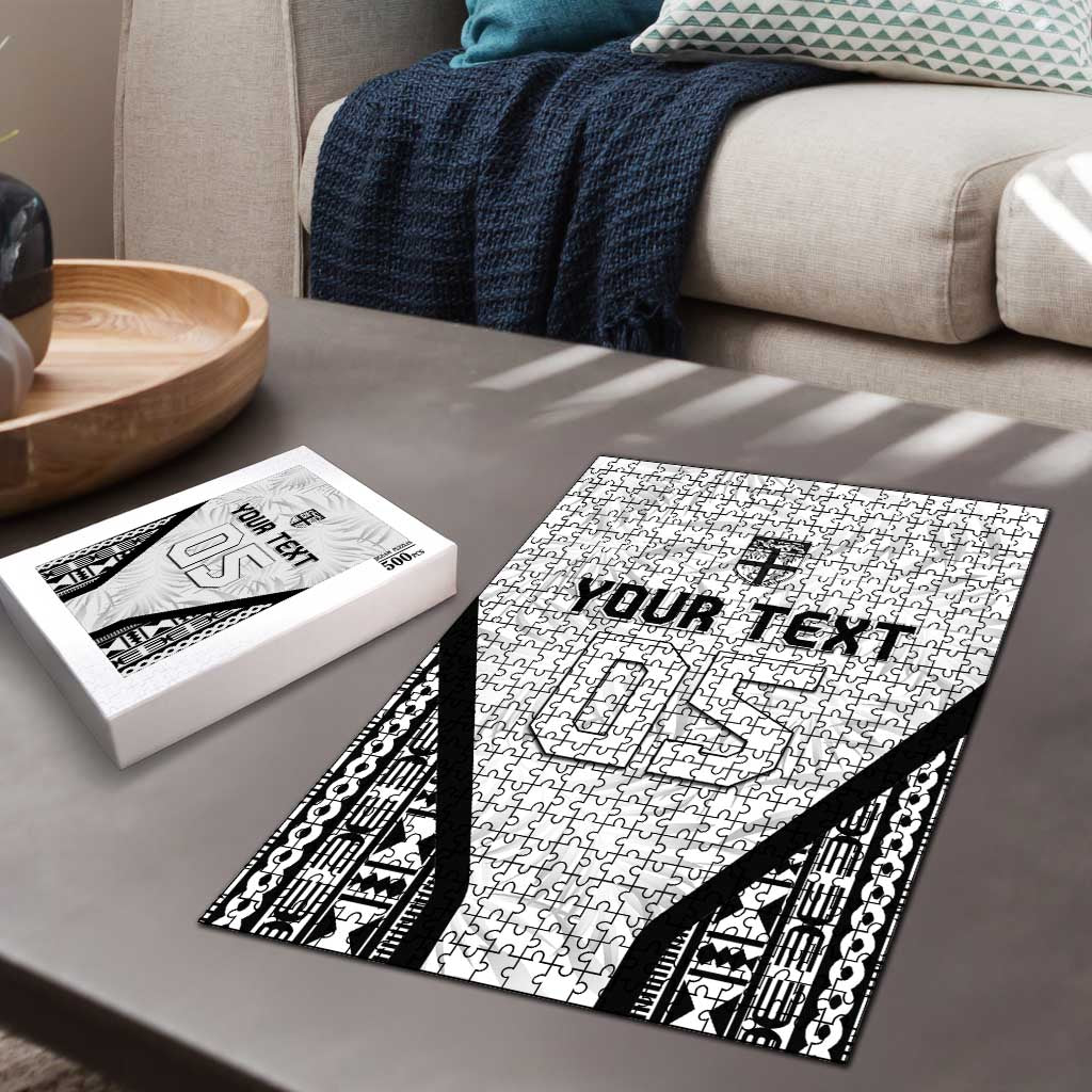 Custom Fiji 2026 Rugby Puzzle Fijian Tapa Pattern LT05 - Polynesian Pride