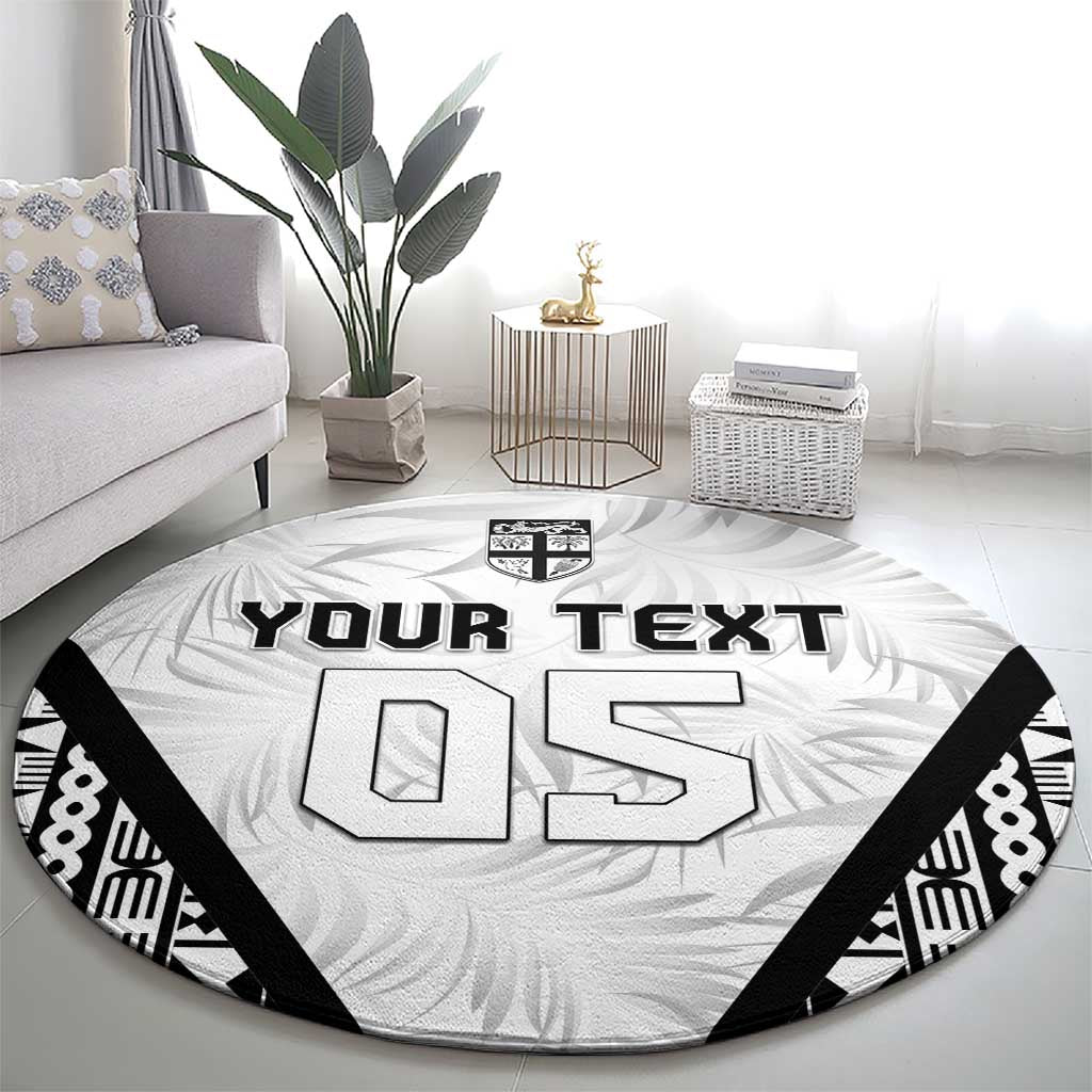 Custom Fiji 2026 Rugby Round Carpet Fijian Tapa Pattern LT05 - Polynesian Pride
