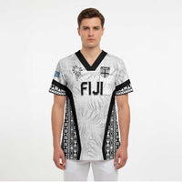 Custom Fiji 2026 Rugby Scrub Top Fijian Tapa Pattern LT05 - Polynesian Pride