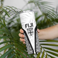 Custom Fiji 2026 Rugby Skinny Tumbler Fijian Tapa Pattern LT05 - Polynesian Pride