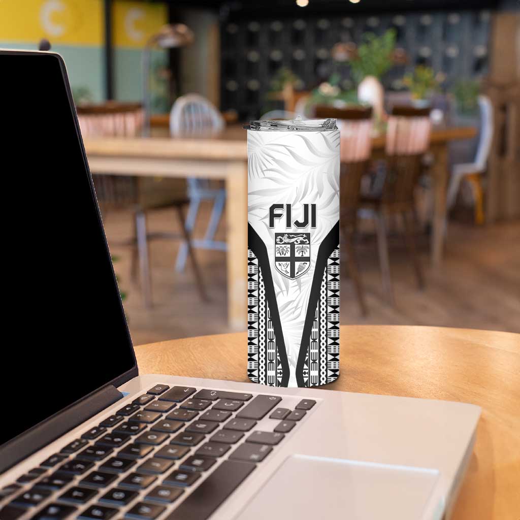 Custom Fiji 2026 Rugby Skinny Tumbler Fijian Tapa Pattern LT05 - Polynesian Pride