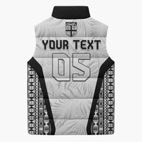 Custom Fiji 2026 Rugby Sleeveless Puffer Jacket Fijian Tapa Pattern LT05 - Polynesian Pride