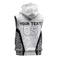 Custom Fiji 2026 Rugby Sleeveless Zip Hoodie Fijian Tapa Pattern LT05 - Polynesian Pride