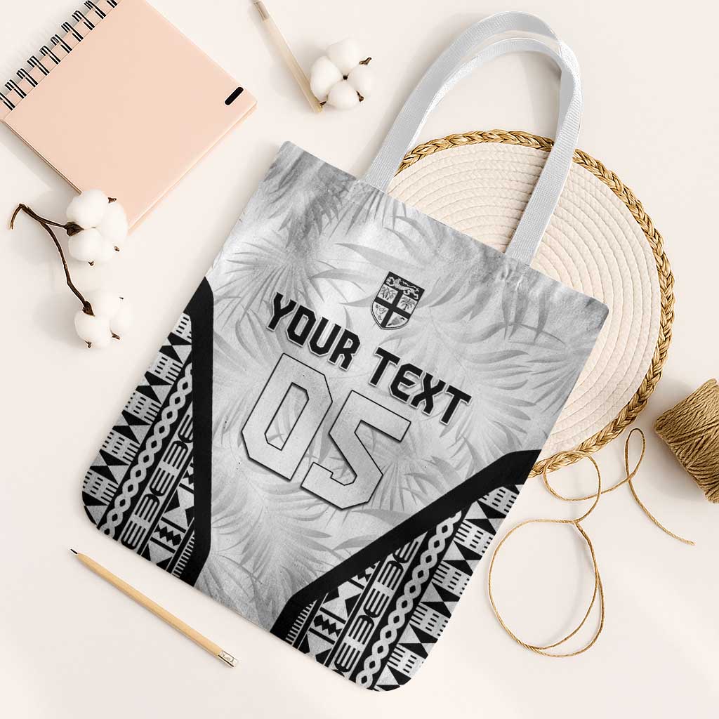 Custom Fiji 2026 Rugby Tote Bag Fijian Tapa Pattern LT05 White Strap One Size White - Polynesian Pride