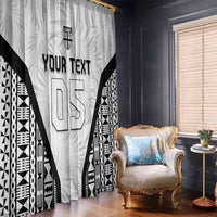 Custom Fiji 2026 Rugby Window Curtain Fijian Tapa Pattern LT05 - Polynesian Pride