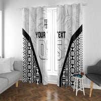Custom Fiji 2026 Rugby Window Curtain Fijian Tapa Pattern LT05 With Grommets White - Polynesian Pride