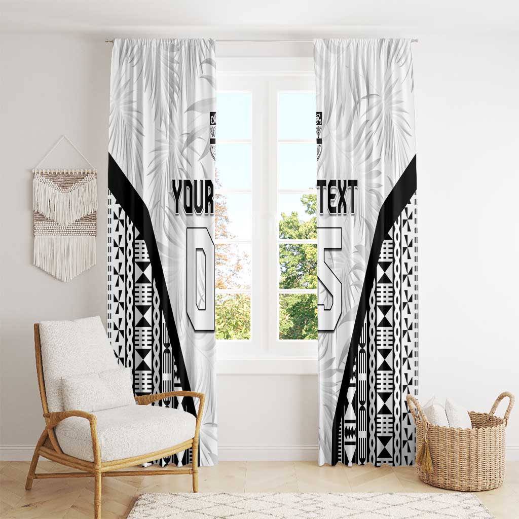 Custom Fiji 2026 Rugby Window Curtain Fijian Tapa Pattern LT05 - Polynesian Pride