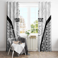 Custom Fiji 2026 Rugby Window Curtain Fijian Tapa Pattern LT05 - Polynesian Pride