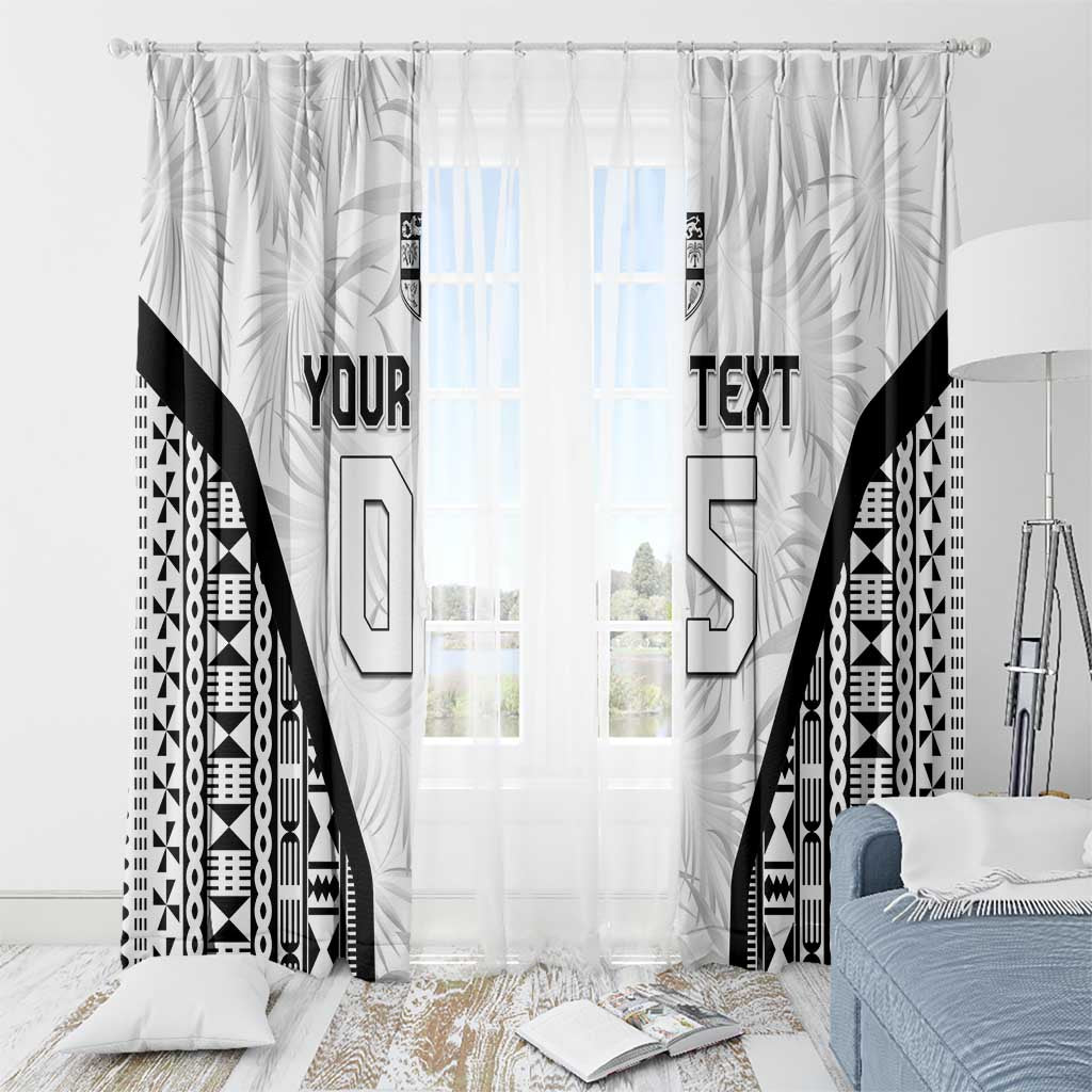 Custom Fiji 2026 Rugby Window Curtain Fijian Tapa Pattern LT05 - Polynesian Pride