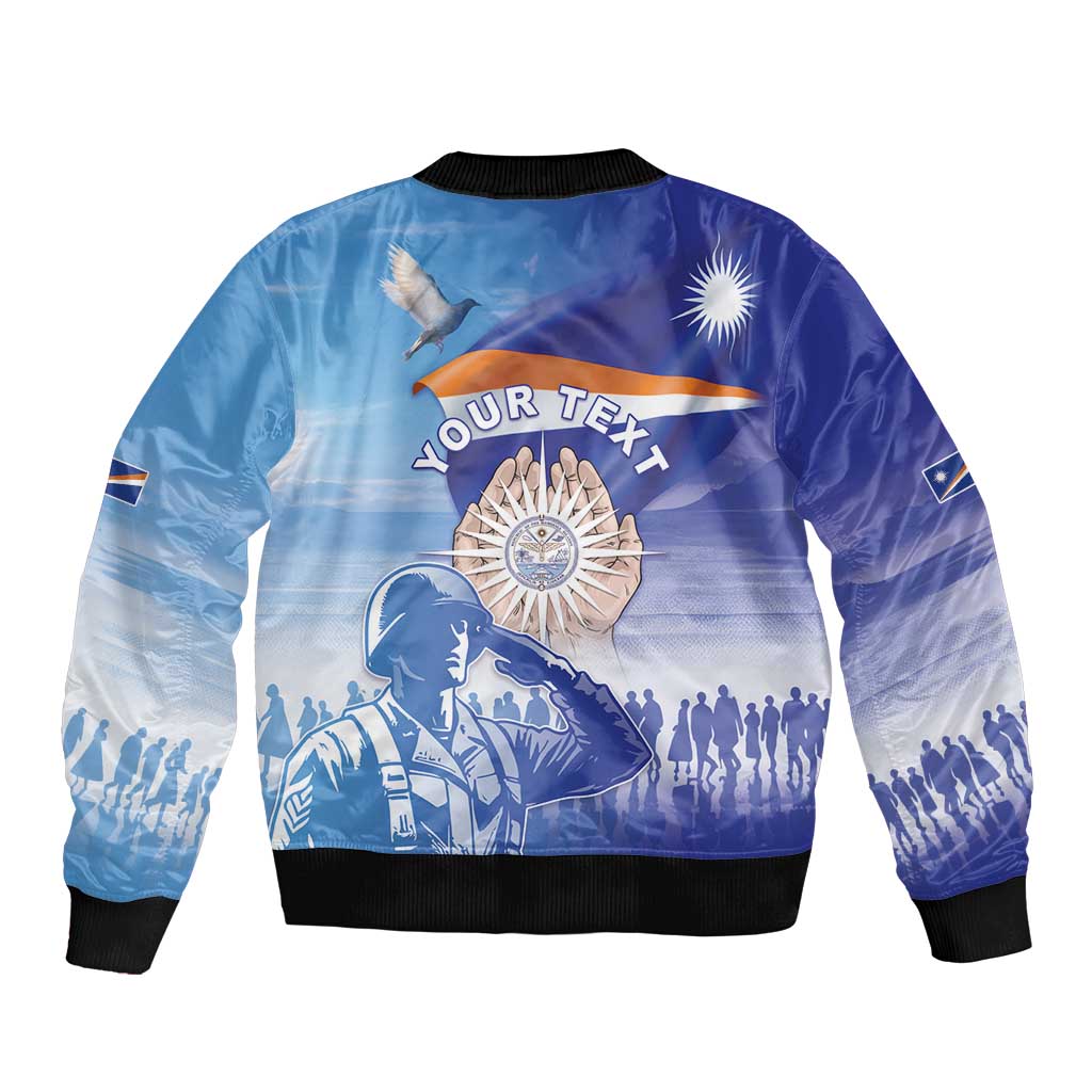 Personalised Marshall Islands Remembrance Day Bomber Jacket We Will Always Remember LT05 - Polynesian Pride