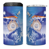 Personalised Marshall Islands Remembrance Day 4 in 1 Can Cooler Tumbler We Will Always Remember LT05 One Size: 16 oz Blue - Polynesian Pride