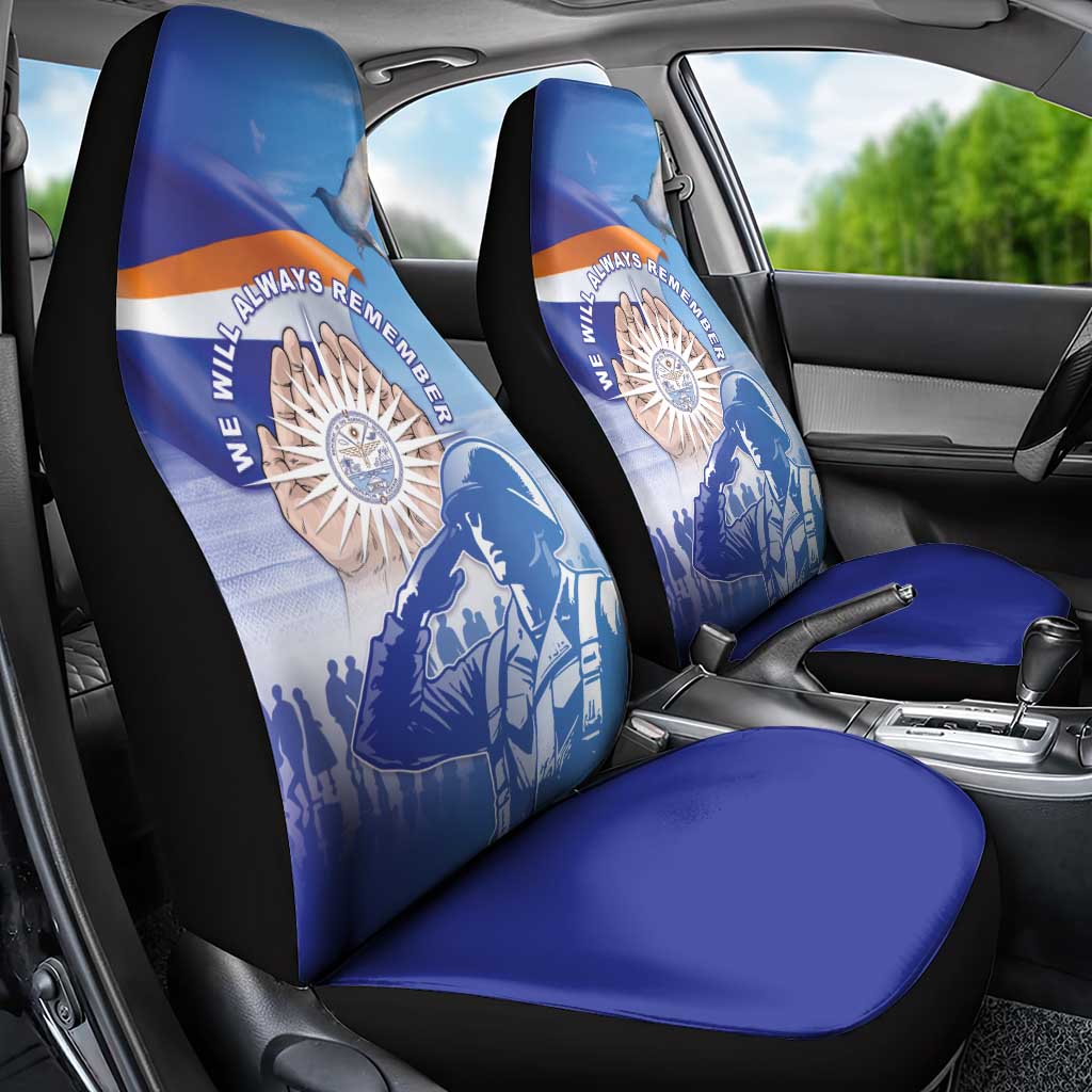 Marshall Islands Remembrance Day Car Seat Cover We Will Always Remember LT05 - Polynesian Pride