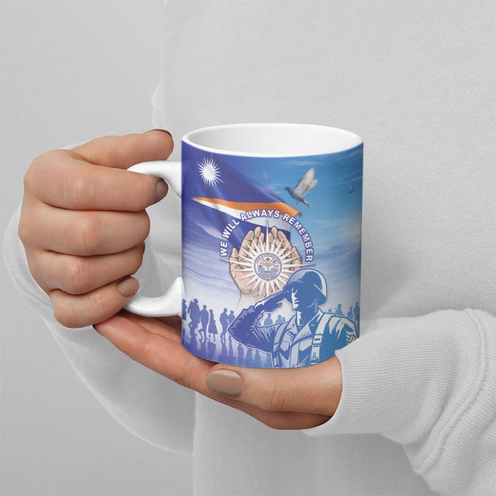 Personalised Marshall Islands Remembrance Day Ceramic Mug We Will Always Remember LT05 - Polynesian Pride