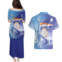 Personalised Marshall Islands Remembrance Day Couples Matching Puletasi and Hawaiian Shirt We Will Always Remember LT05 - Polynesian Pride