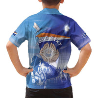 Personalised Marshall Islands Remembrance Day Family Matching Off Shoulder Maxi Dress and Hawaiian Shirt We Will Always Remember LT05 - Polynesian Pride