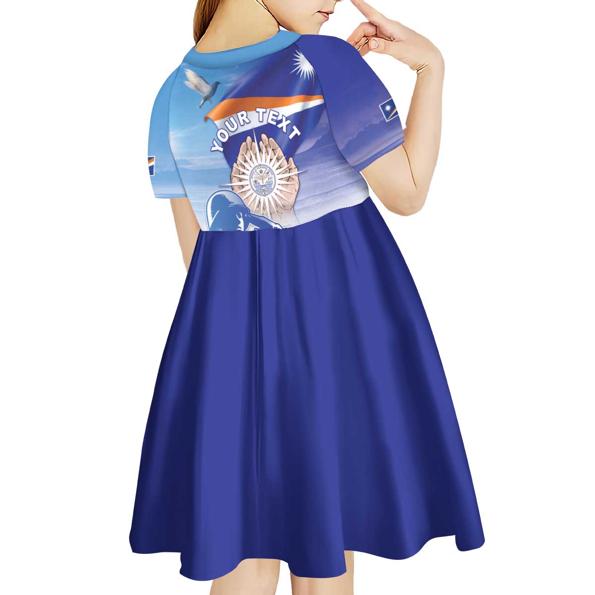 Personalised Marshall Islands Remembrance Day Kid Short Sleeve Dress We Will Always Remember LT05 - Polynesian Pride