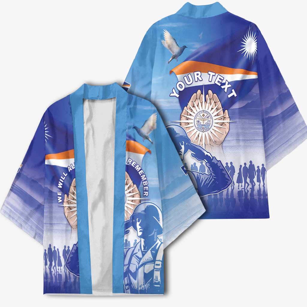 Personalised Marshall Islands Remembrance Day Kimono We Will Always Remember