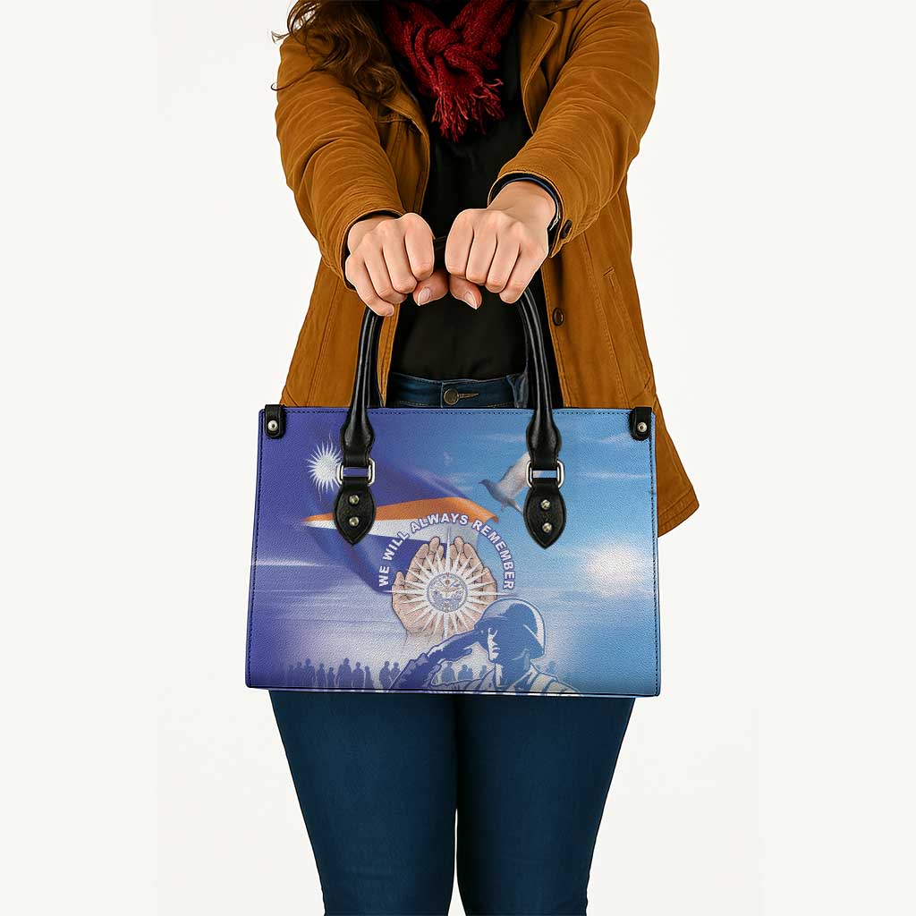 Marshall Islands Remembrance Day Leather Bag We Will Always Remember LT05 - Polynesian Pride